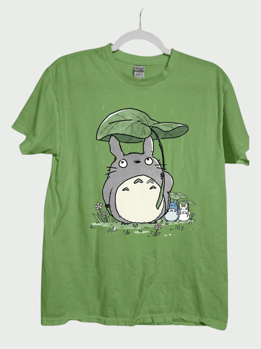 Gildan Green Totoro Ghibli Graphic Tee, Anime Shirt